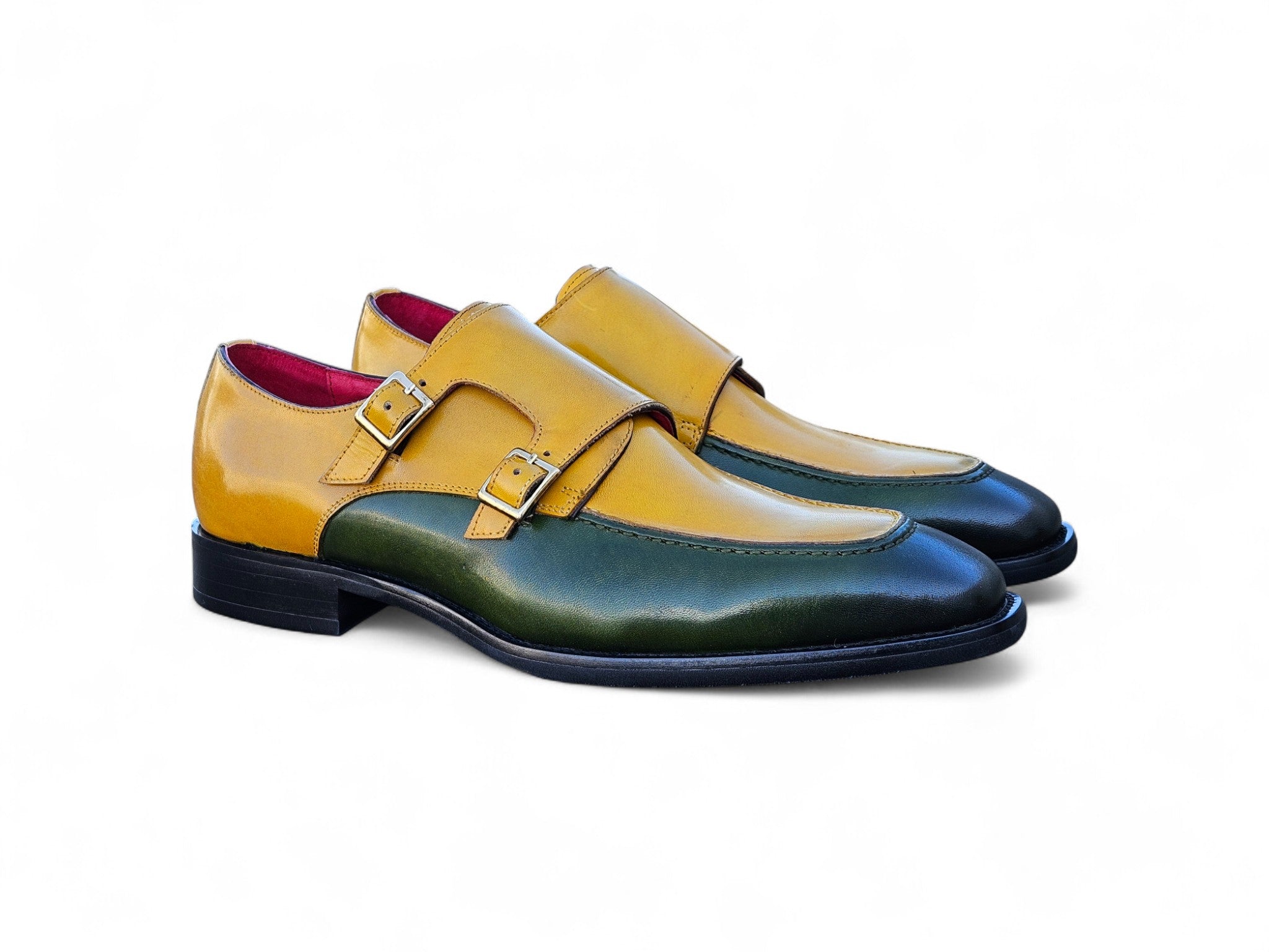 Double Monk Strap Two Tone Carrucci