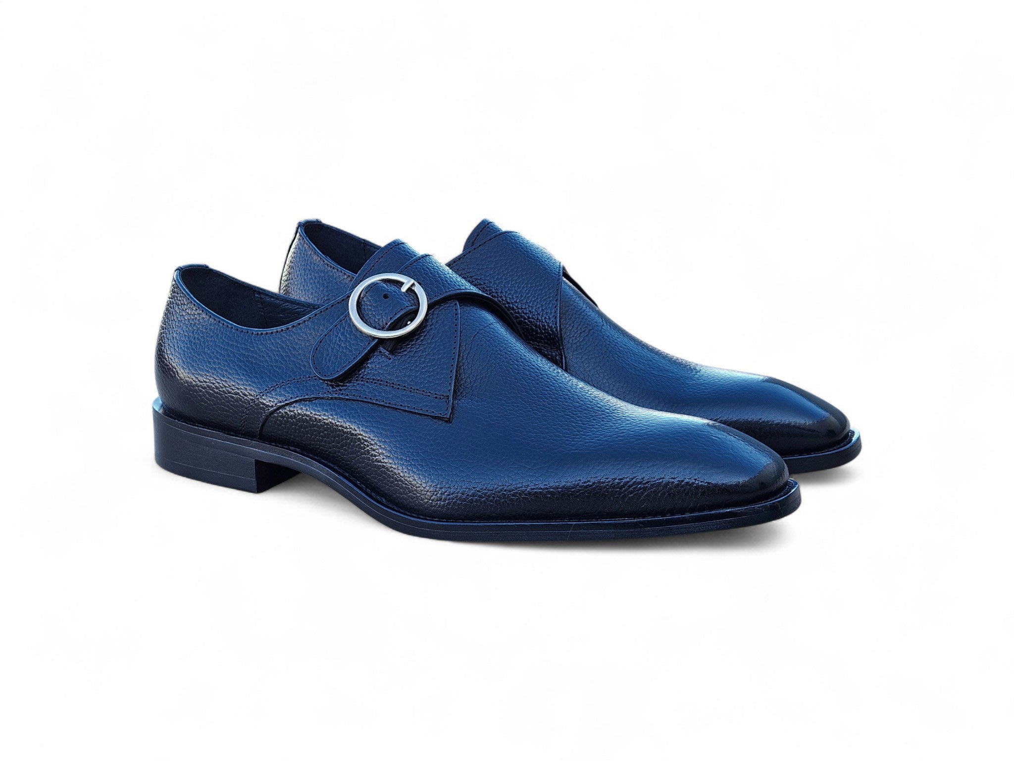 Single Monk Strap Plain Toe Shoes Carrucci