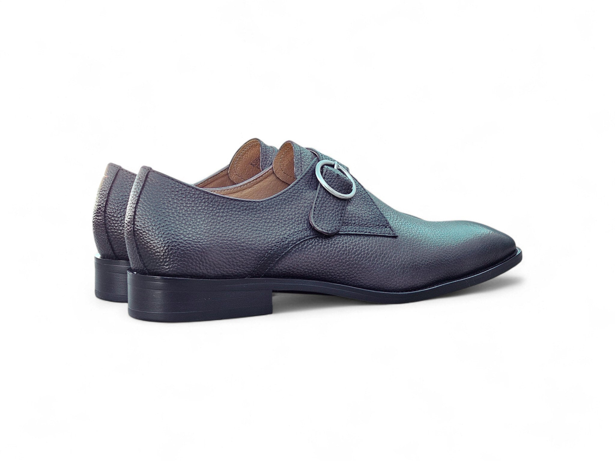 Single Monk Strap Plain Toe Shoes Carrucci