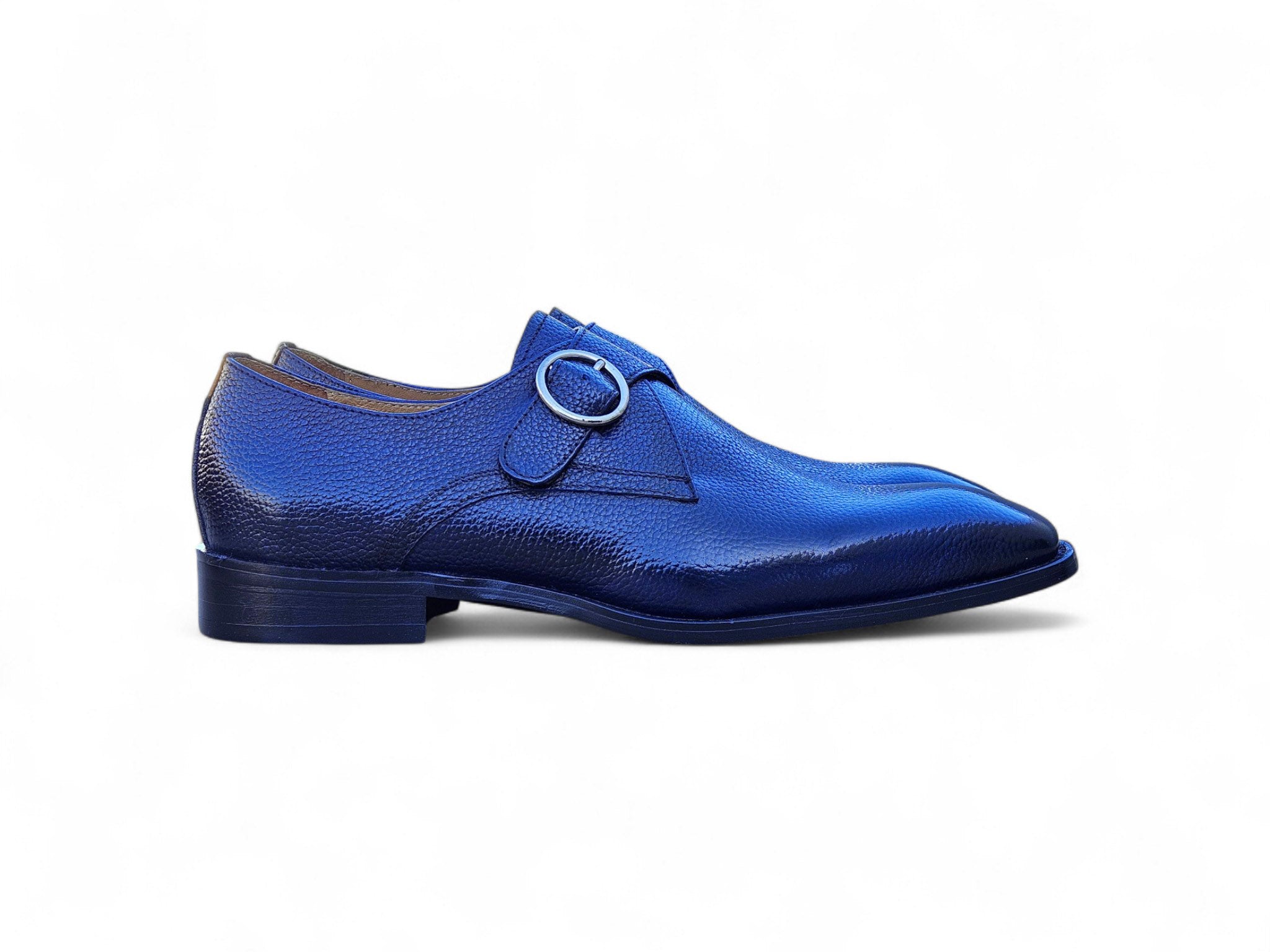 Single Monk Strap Plain Toe Shoes Carrucci