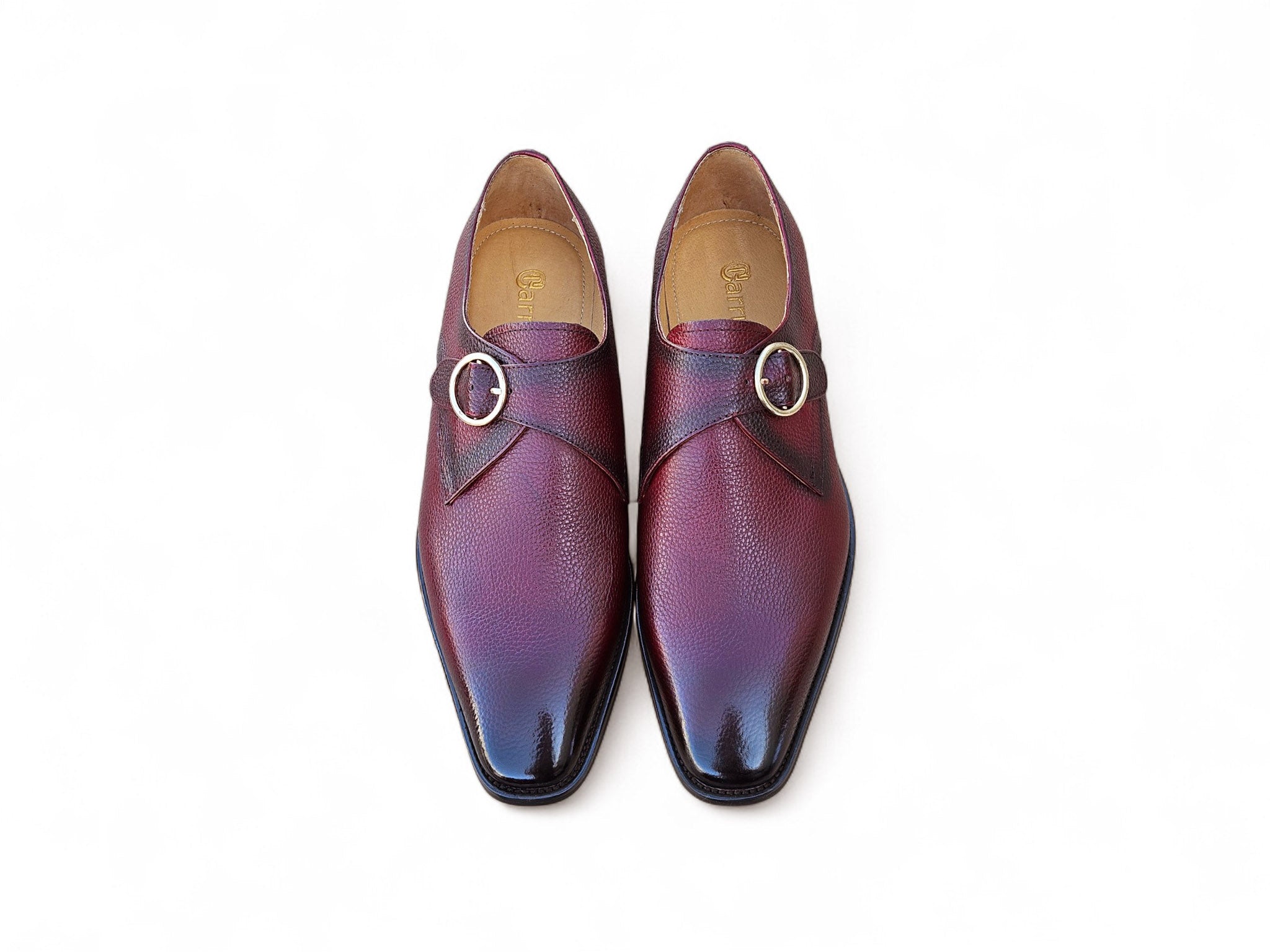 Single Monk Strap Plain Toe Shoes Carrucci