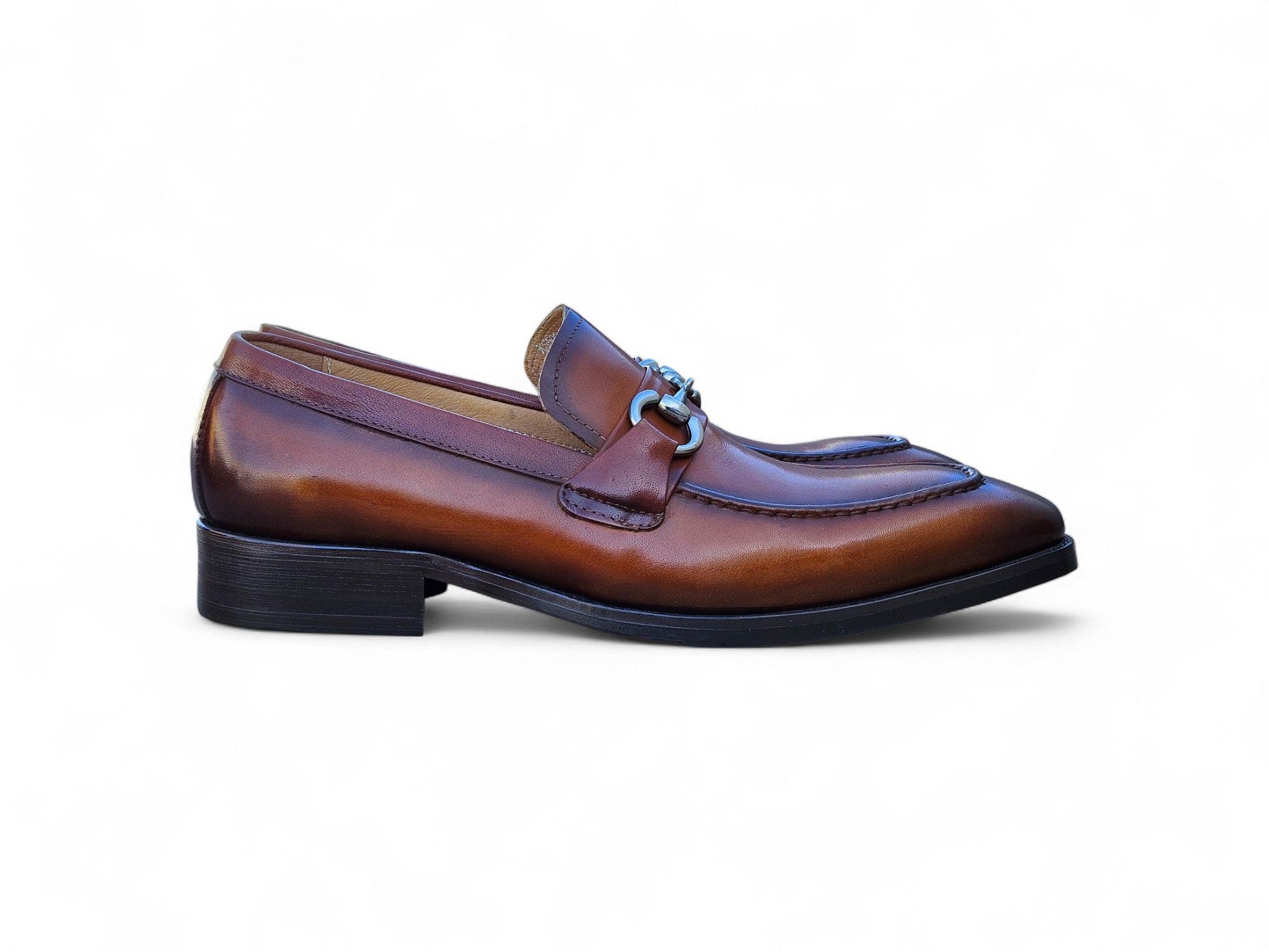 Men's Burnished Signature Buckle Loafer Carrucci