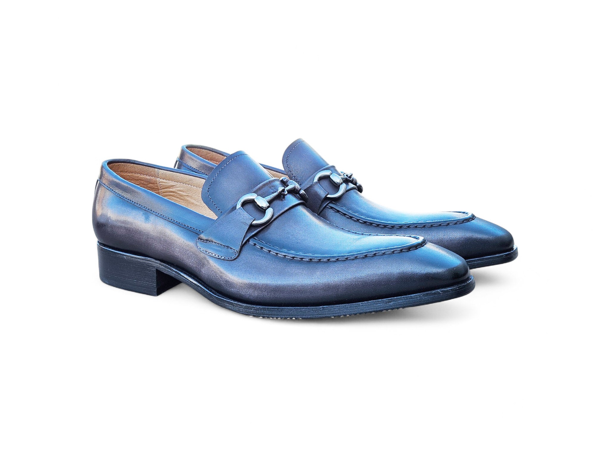 Men's Burnished Signature Buckle Loafer Carrucci