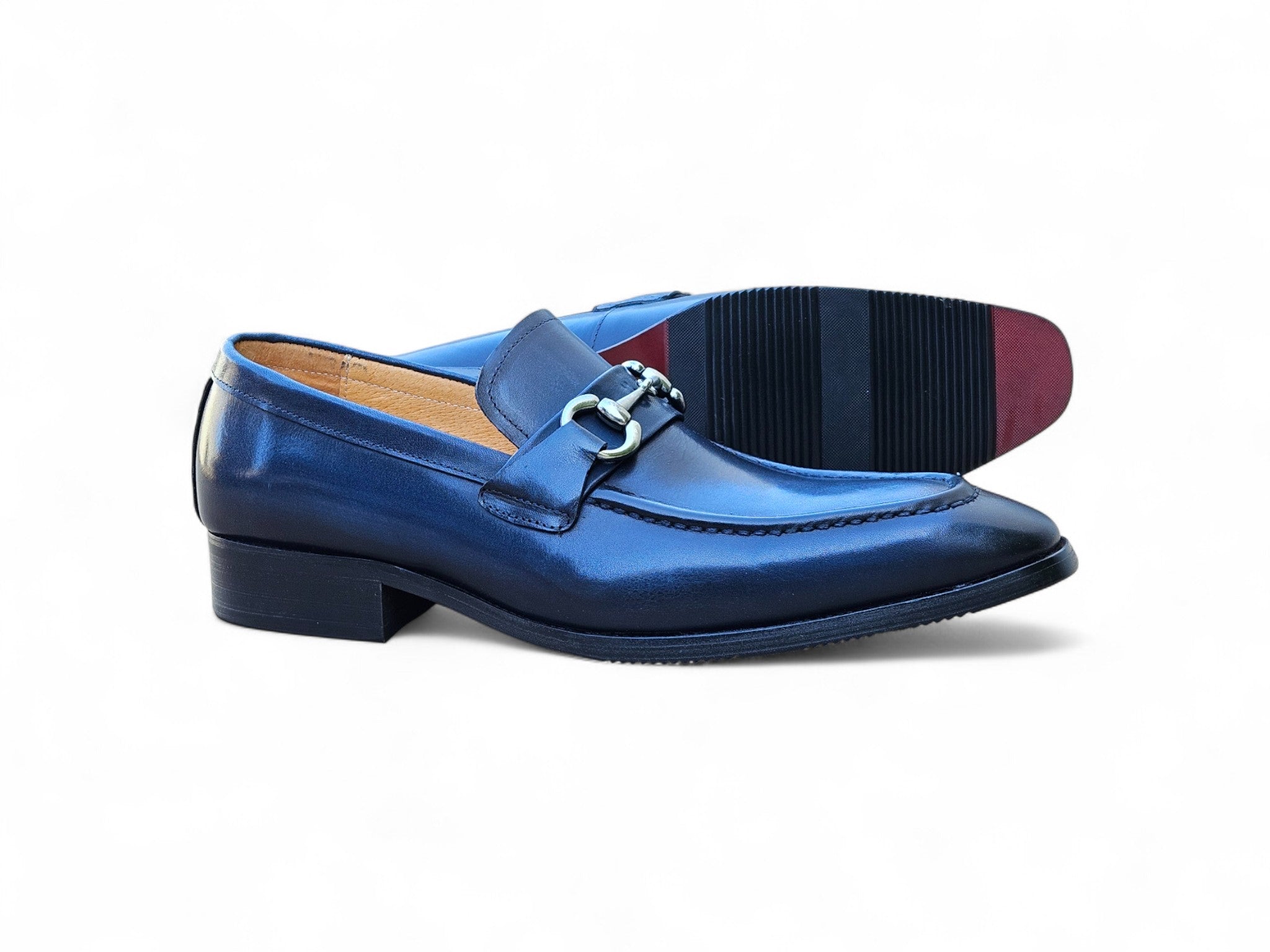 Men's Burnished Signature Buckle Loafer Carrucci