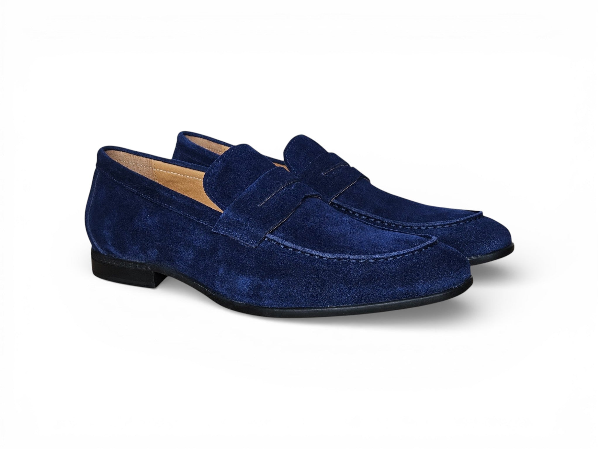 Suede Penny Loafer with Flexible Outsole