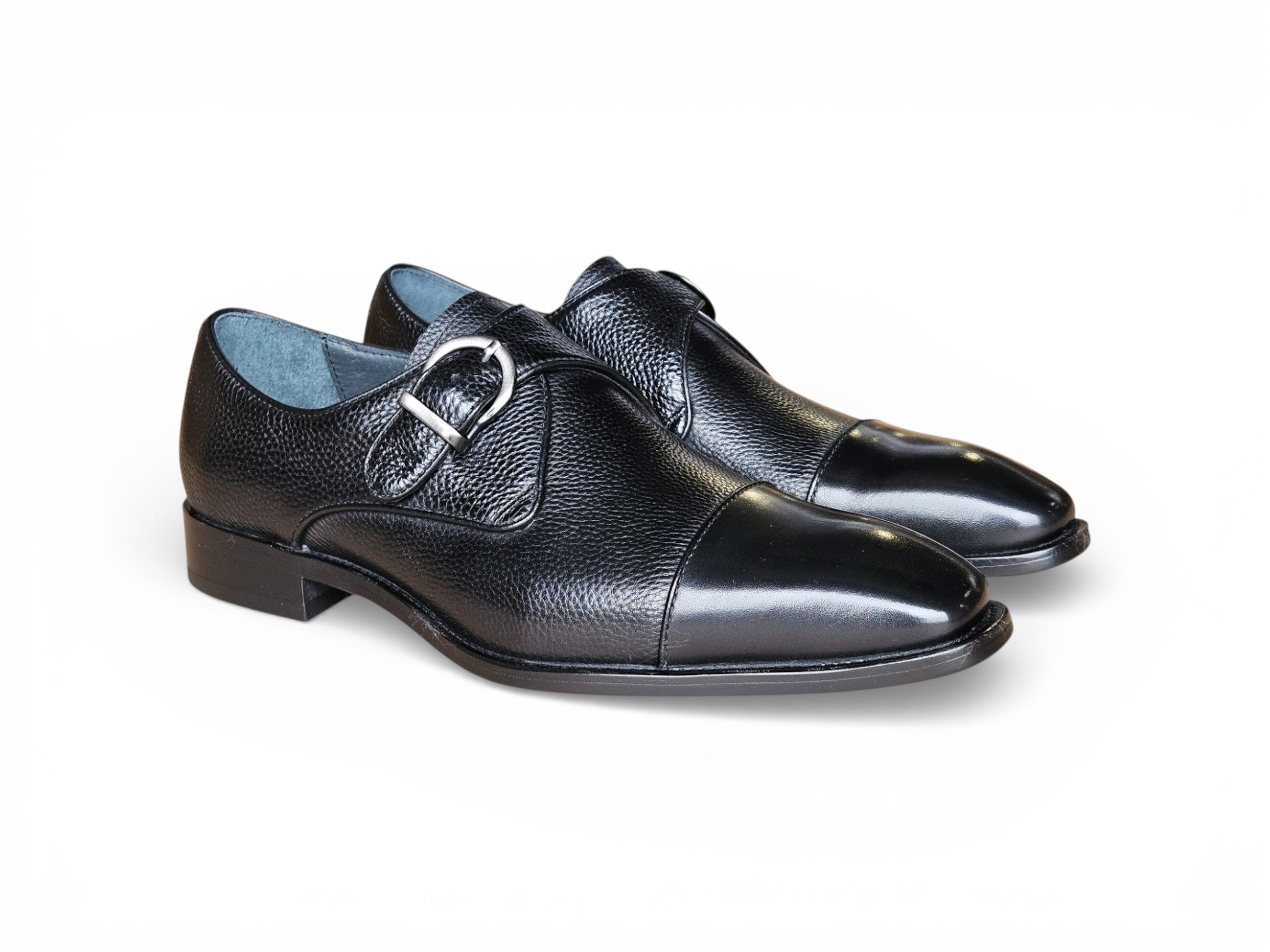 Cap Toe Monk Strap Shoes