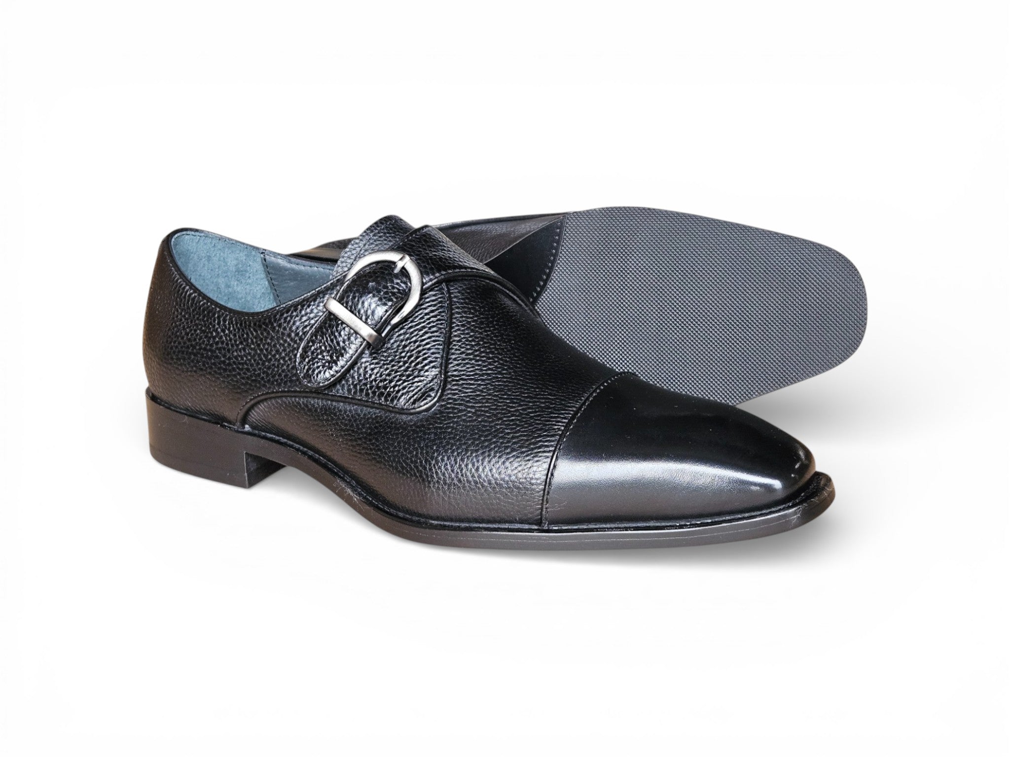 Cap Toe Monk Strap Shoes