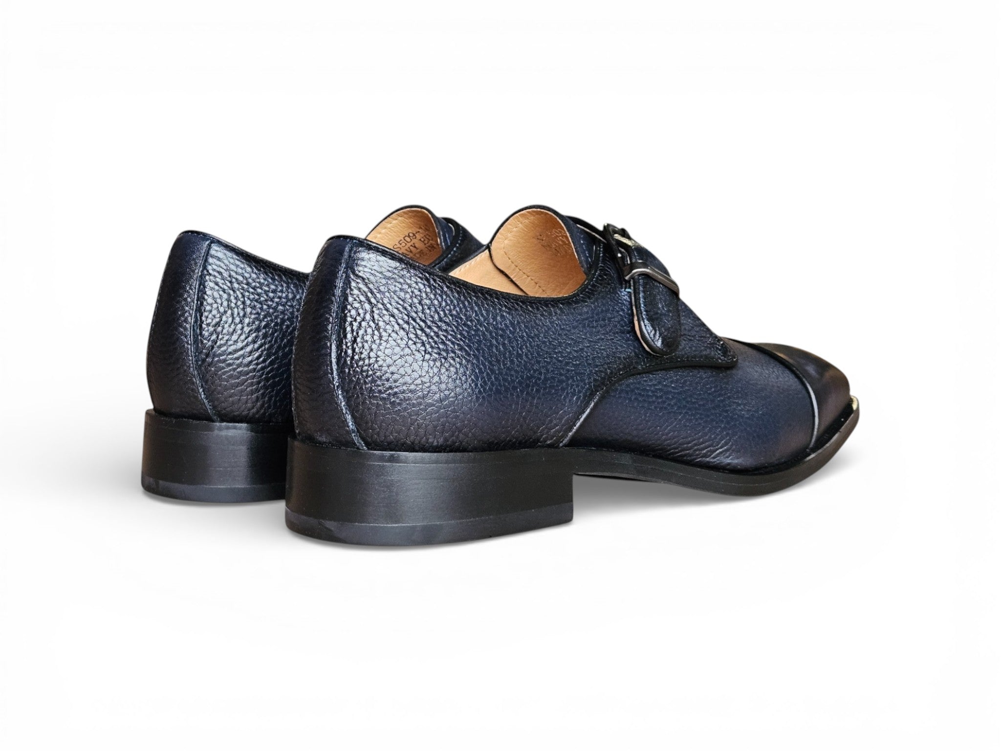 Cap Toe Monk Strap Shoes