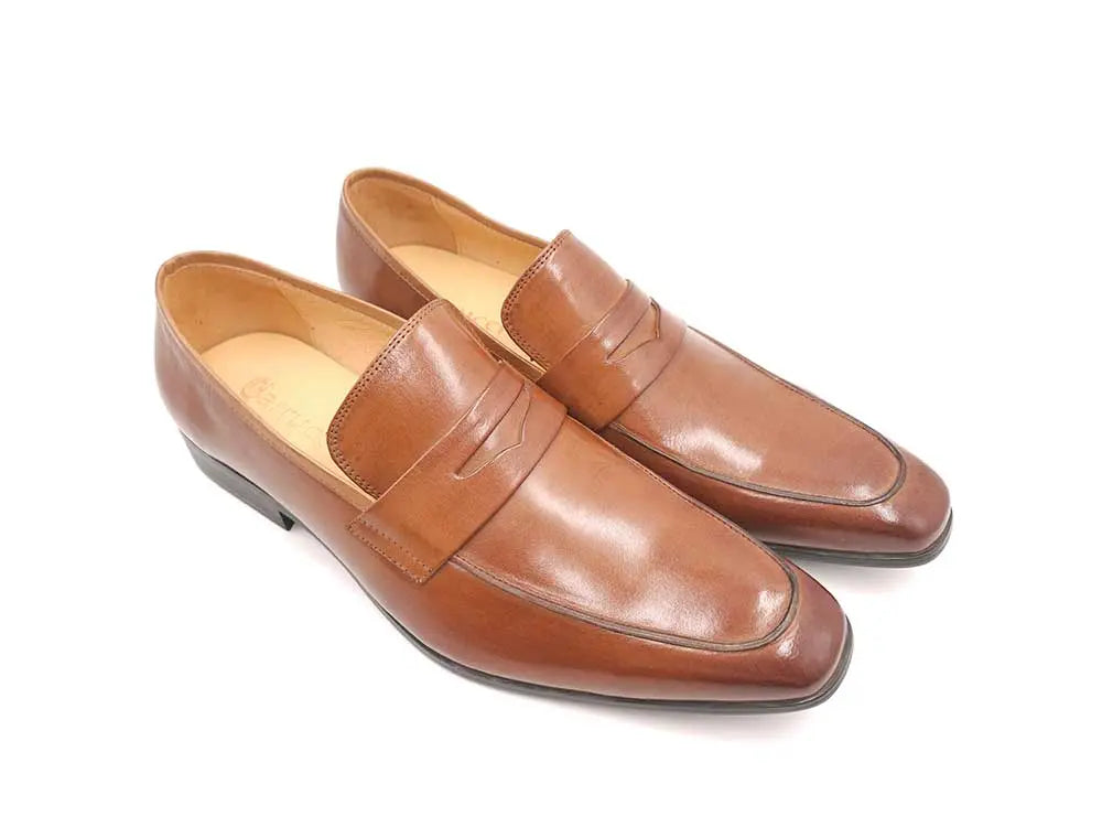 Beveled Square Toe Penny Loafer Carrucci