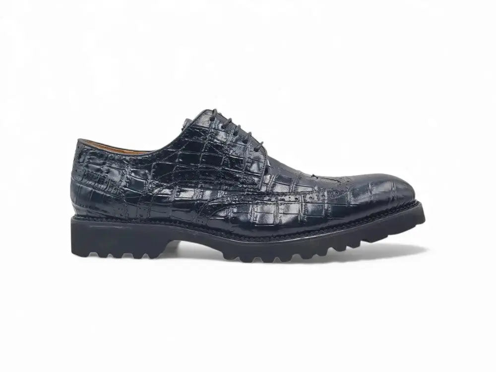 Blucher Style Alligator Embossed Oxford Carrucci