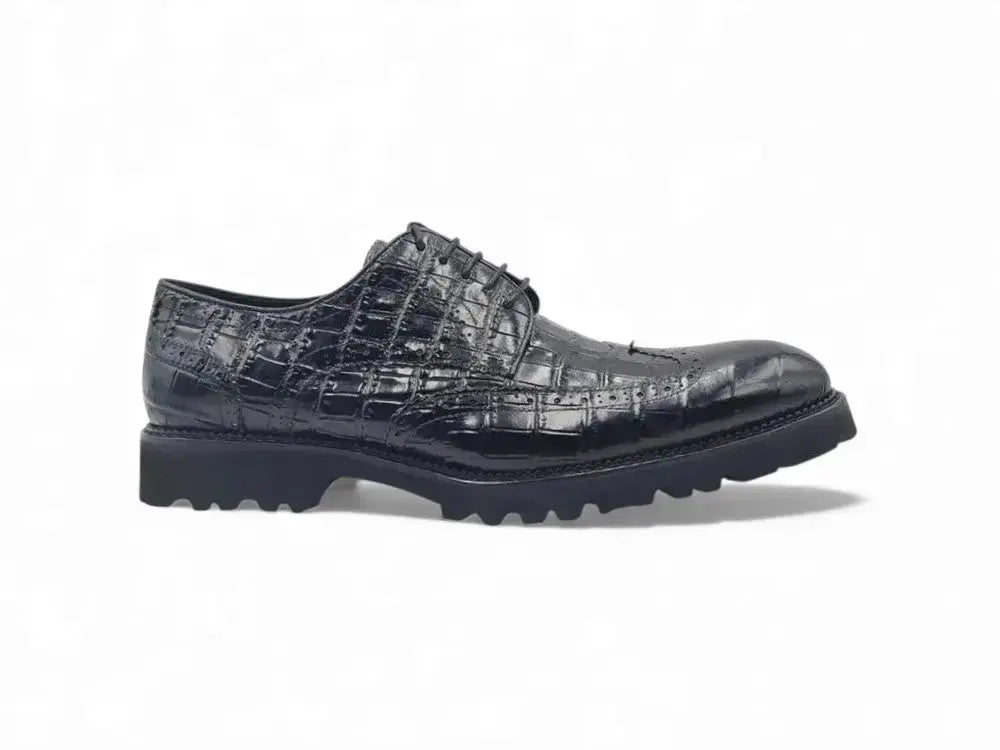 Blucher Style Alligator Embossed Oxford Carrucci