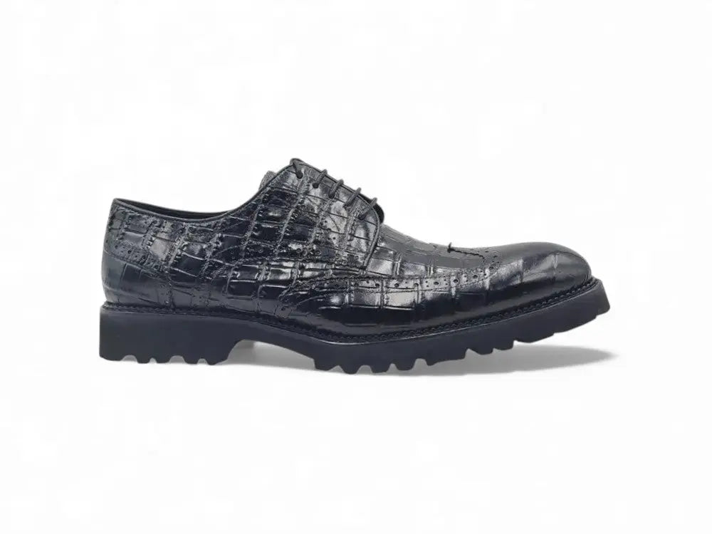 Blucher Style Alligator Embossed Oxford Carrucci
