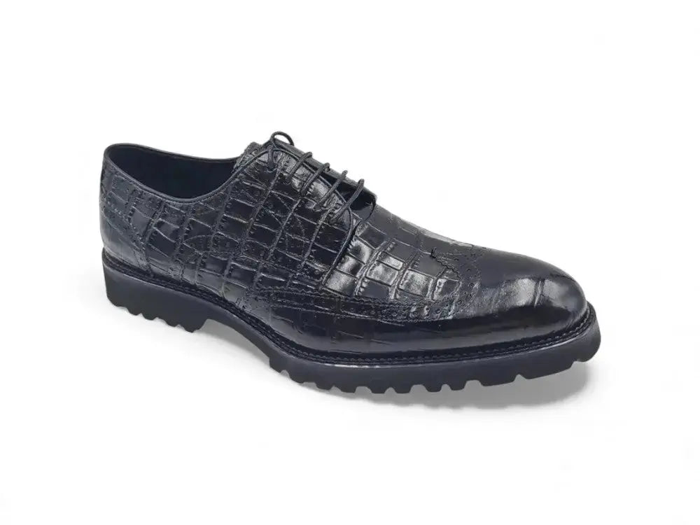 Blucher Style Alligator Embossed Oxford Carrucci