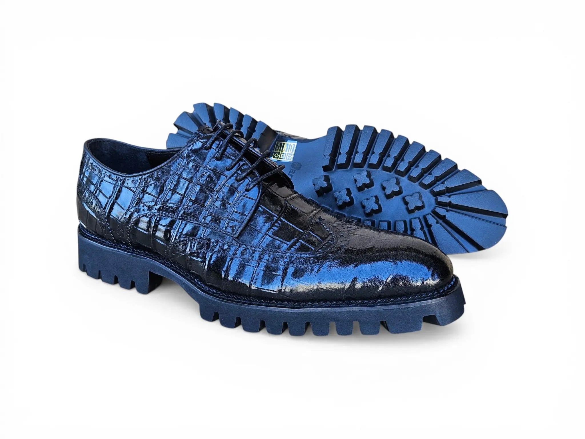 Blucher Style Alligator Embossed Oxford Carrucci