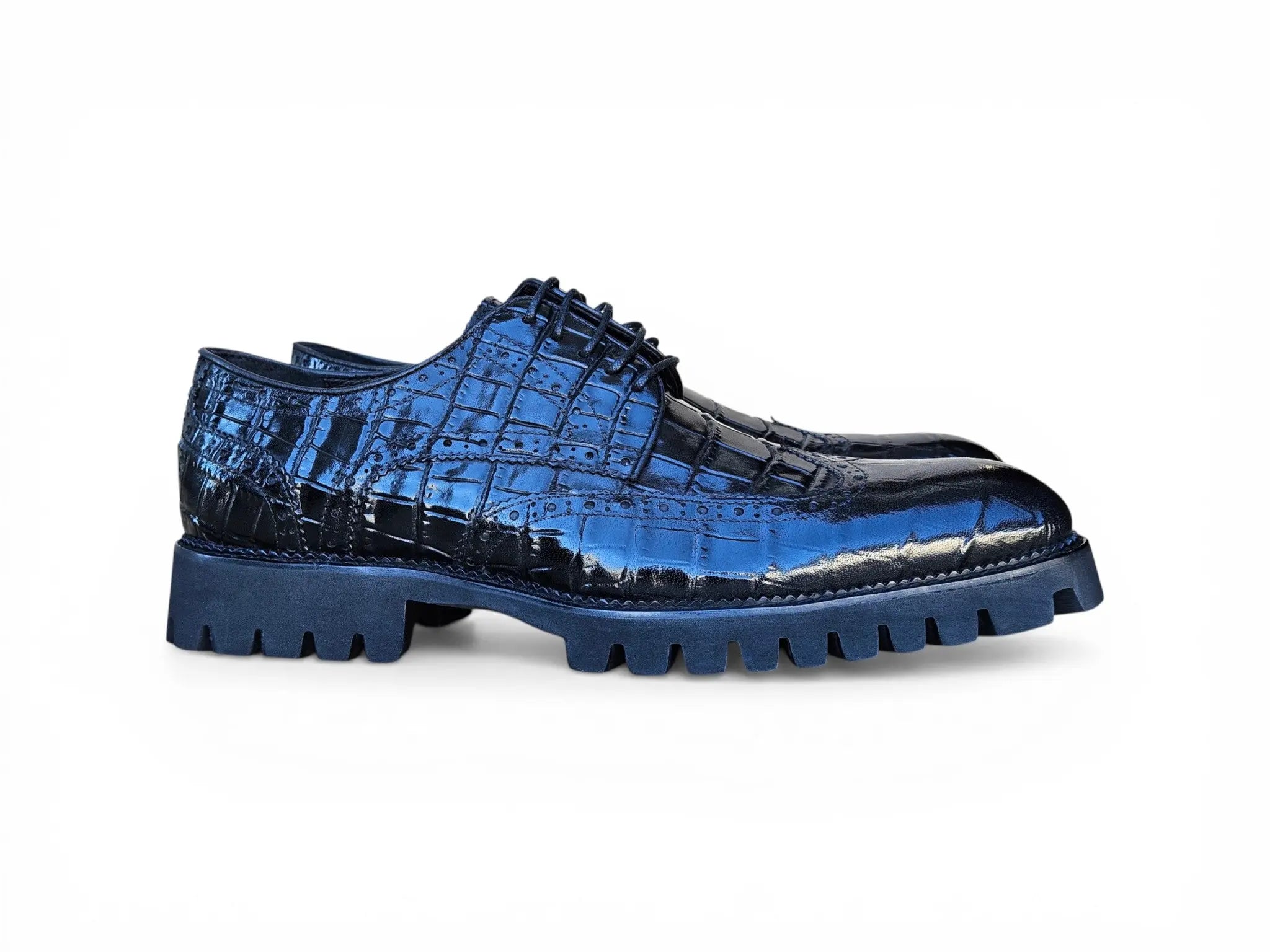 Blucher Style Alligator Embossed Oxford Carrucci