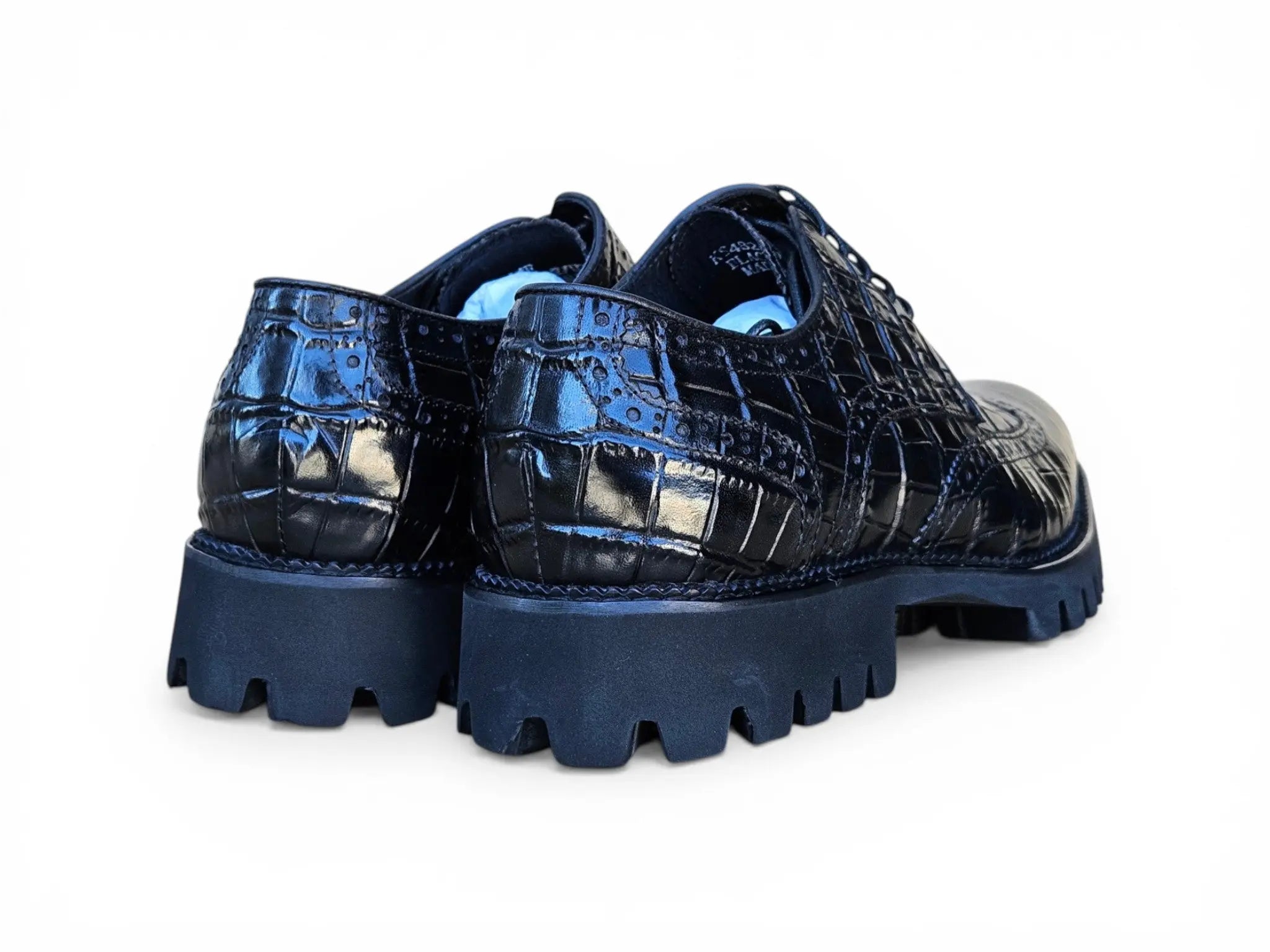 Blucher Style Alligator Embossed Oxford Carrucci