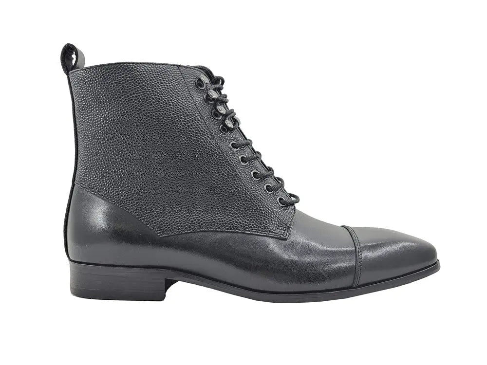 Brogue Cap Toe Leather Boot Carrucci