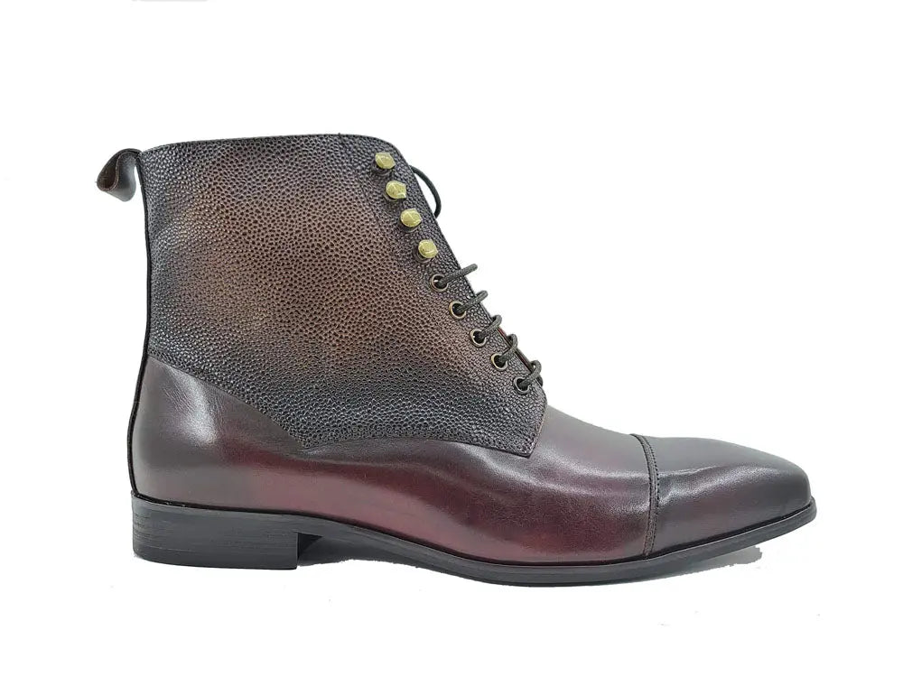 Brogue Cap Toe Leather Boot Carrucci