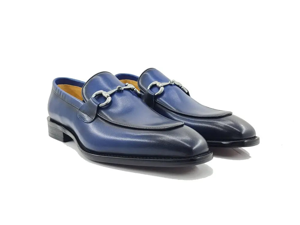 Burnished Calfskin Horsebit Loafer Carrucci
