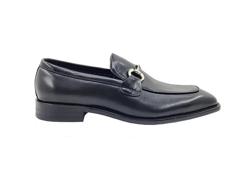Burnished Calfskin Horsebit Loafer Carrucci