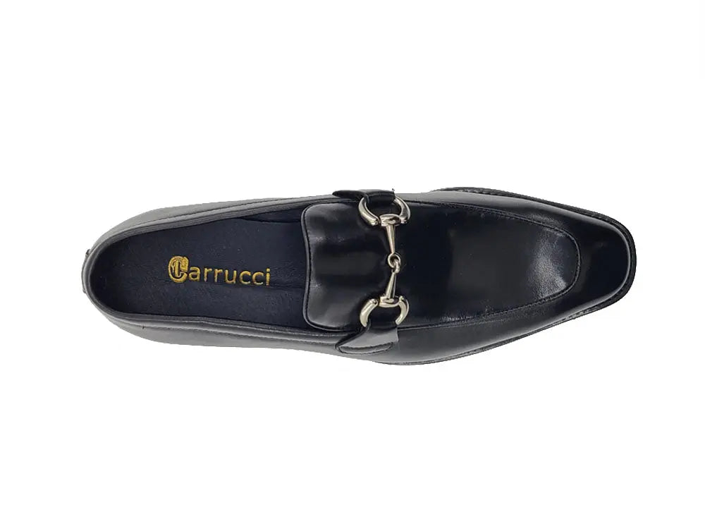 Burnished Calfskin Horsebit Loafer Carrucci