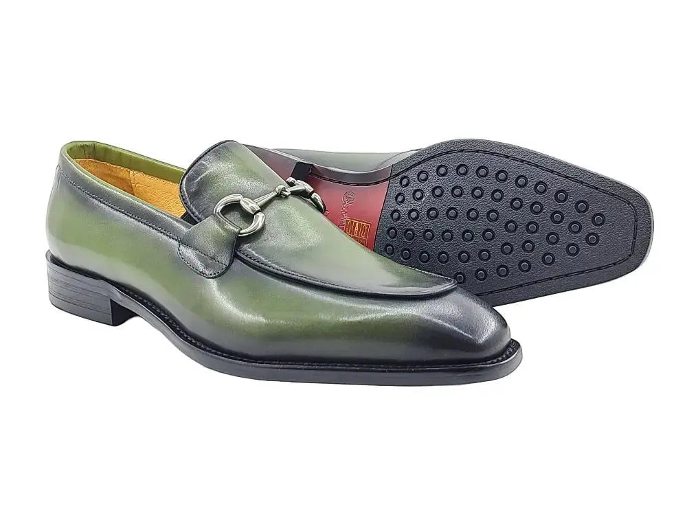 Burnished Calfskin Horsebit Loafer Carrucci