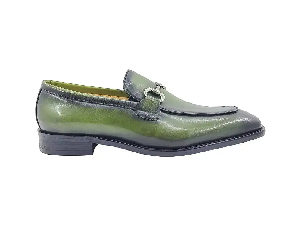 Burnished Calfskin Horsebit Loafer Carrucci