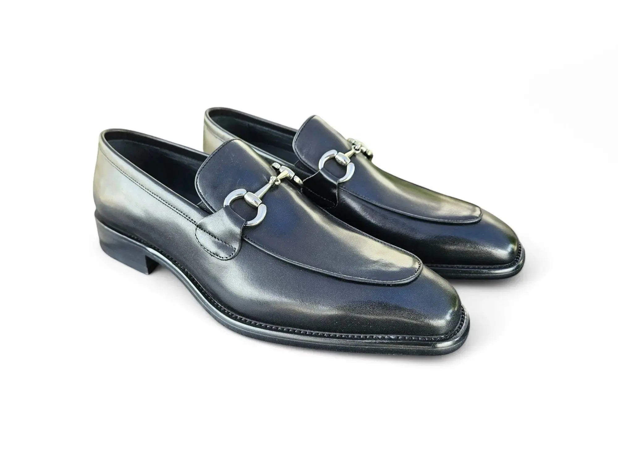 Burnished Calfskin Horsebit Loafer Carrucci
