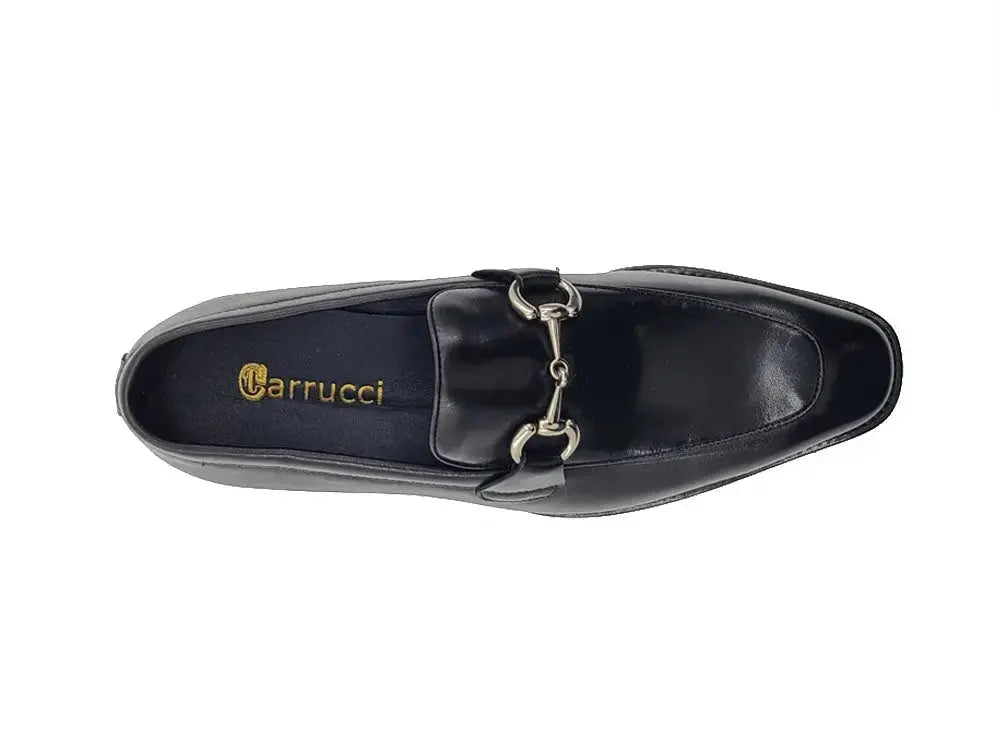 Burnished Calfskin Horsebit Loafer Carrucci