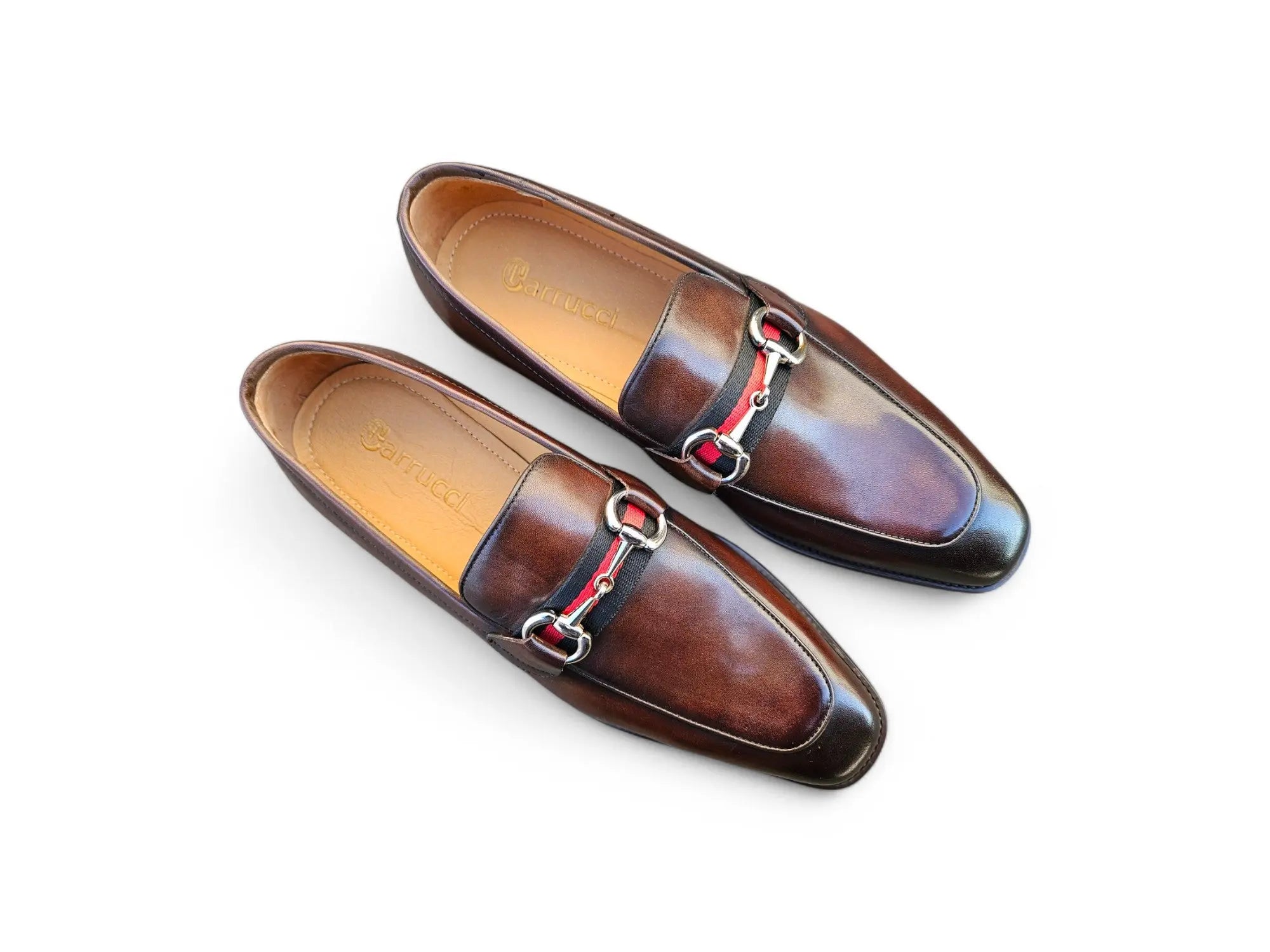 Burnished Calfskin Slip-On Loafer Carrucci