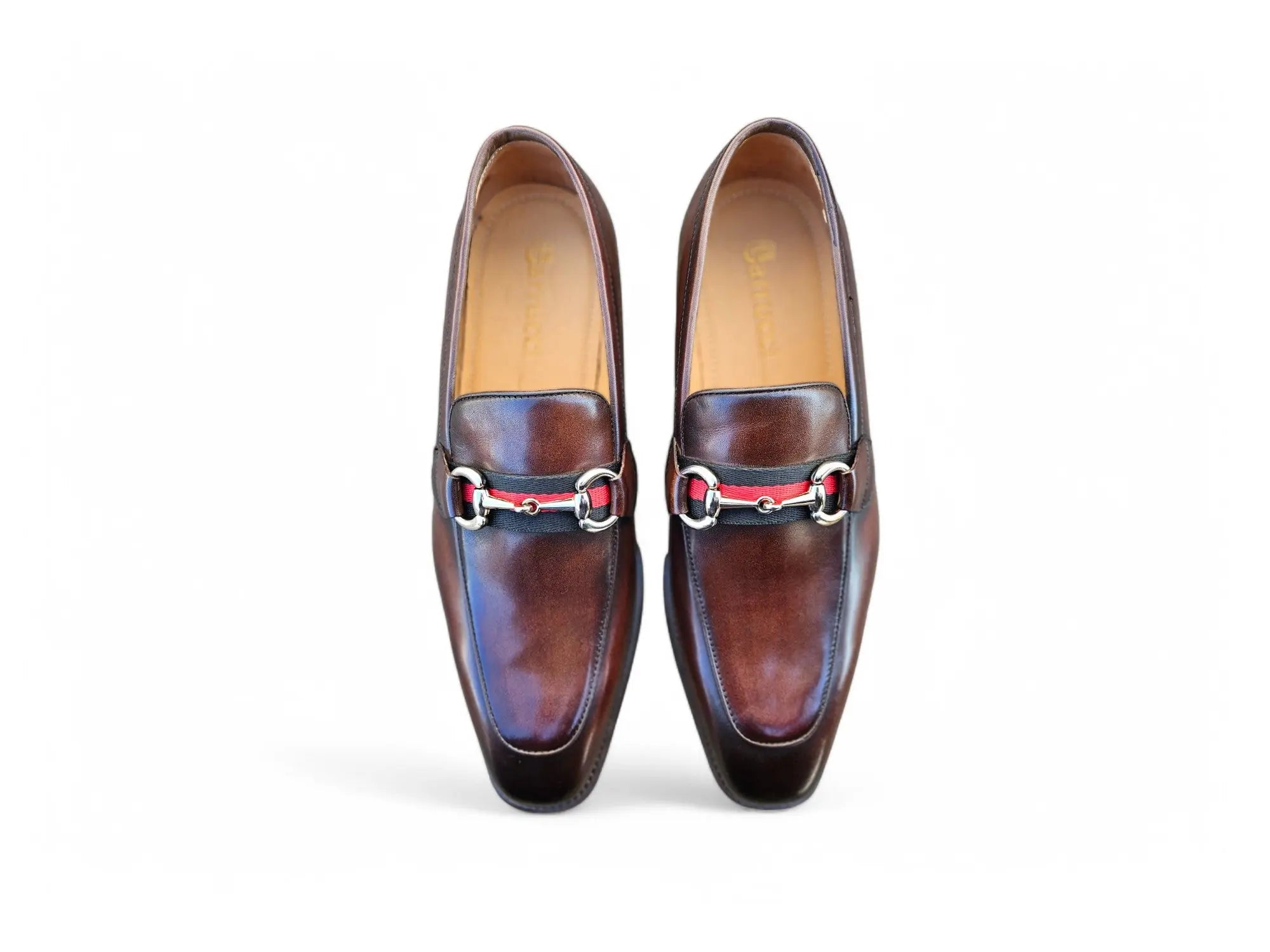 Burnished Calfskin Slip-On Loafer Carrucci