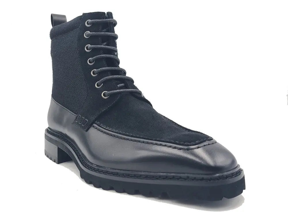 Burnished Calfskin & Suede Slip-On Boot Carrucci