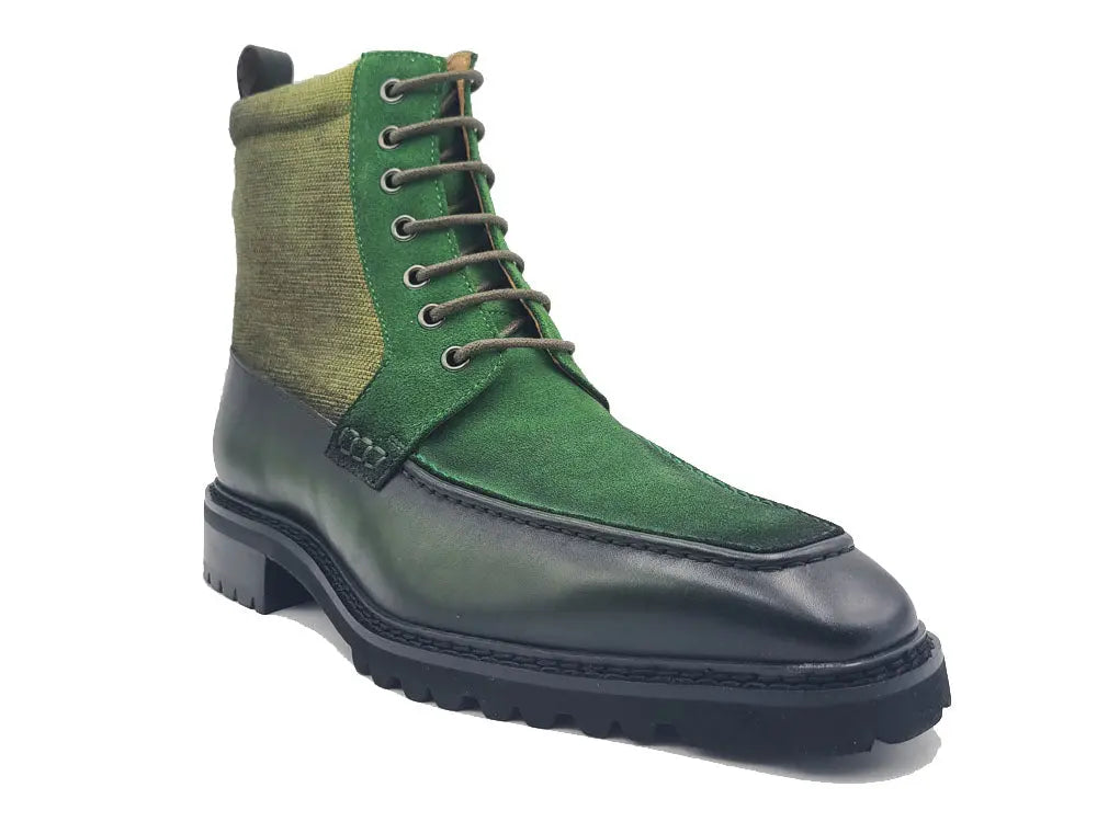 Burnished Calfskin & Suede Slip-On Boot Carrucci