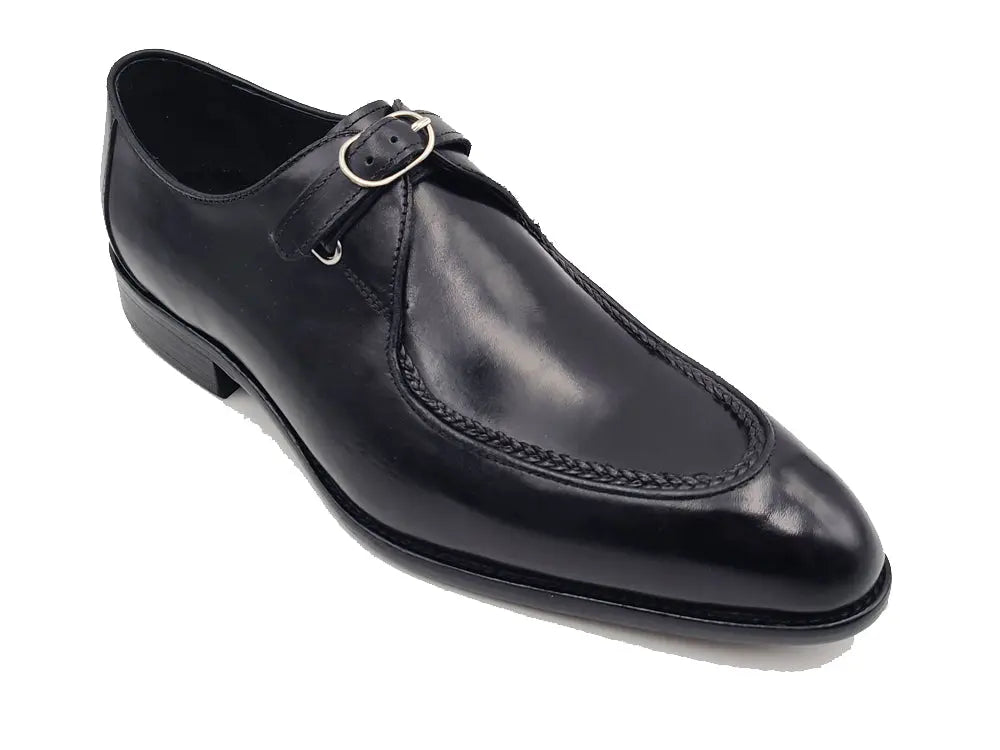 Burnished Moc Toe Single Monk Loafer Carrucci