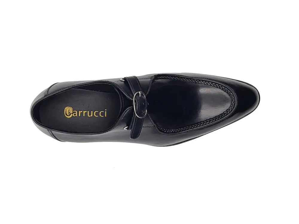 Burnished Moc Toe Single Monk Loafer Carrucci