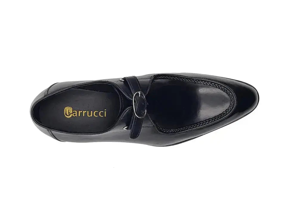 Burnished Moc Toe Single Monk Loafer Carrucci