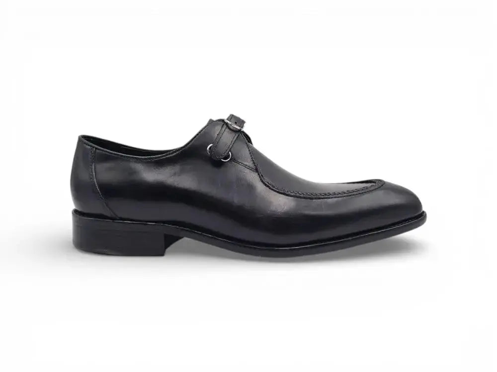 Burnished Moc Toe Single Monk Loafer Carrucci