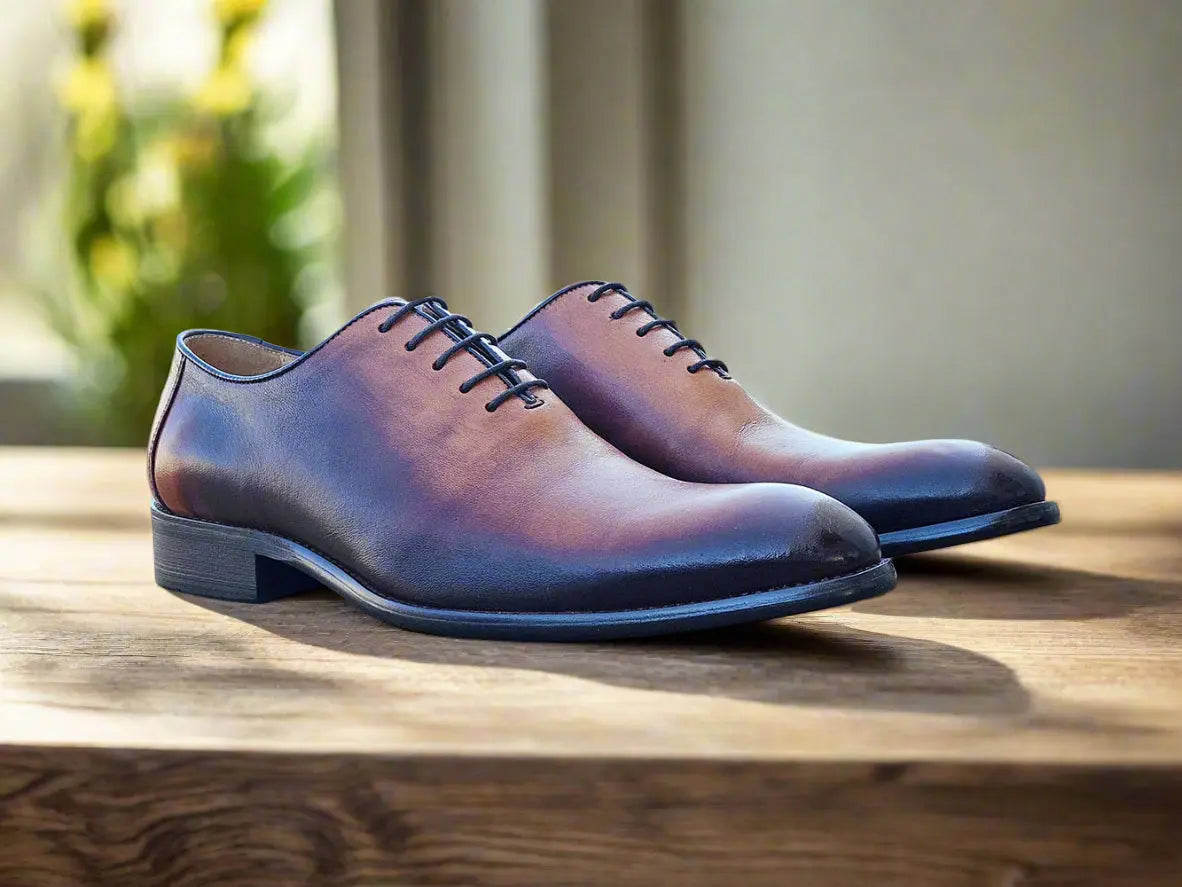 Burnished Two Tone Wholecut Oxford Carrucci