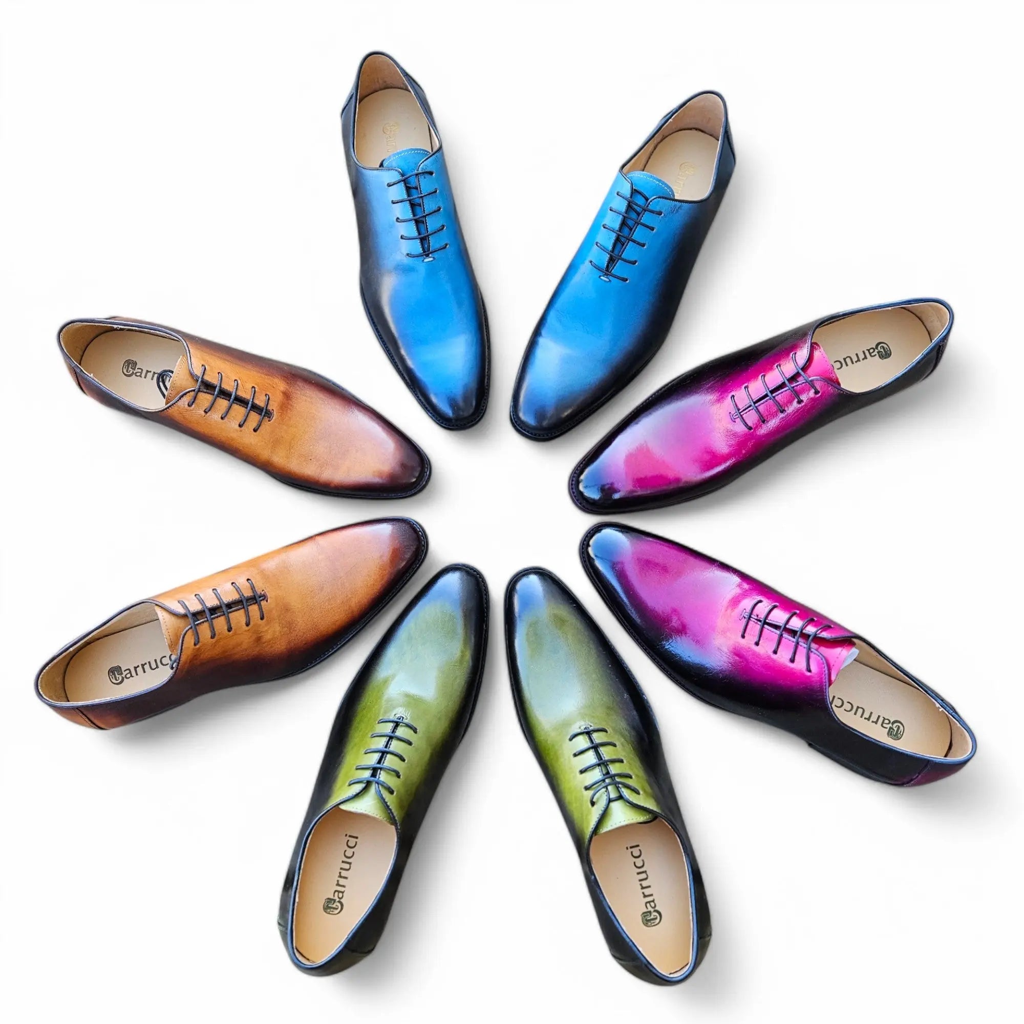 Burnished Two Tone Wholecut Oxford Carrucci