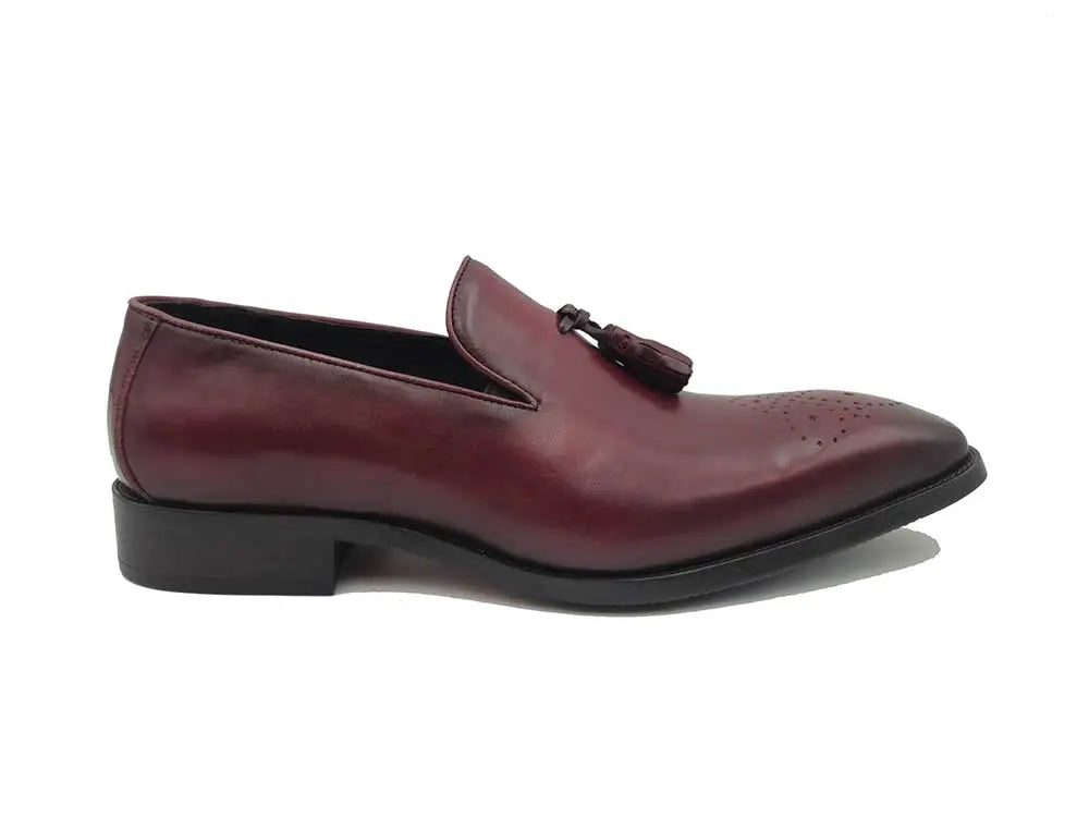 Burnished Wholecut Tassel Loafer Carrucci