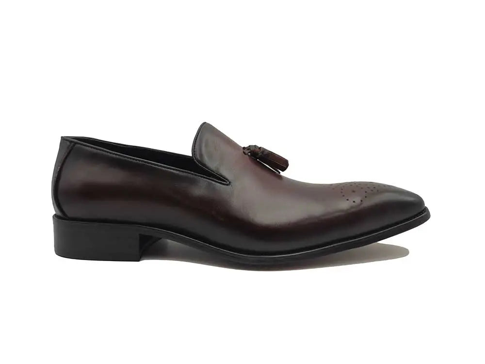 Burnished Wholecut Tassel Loafer Carrucci