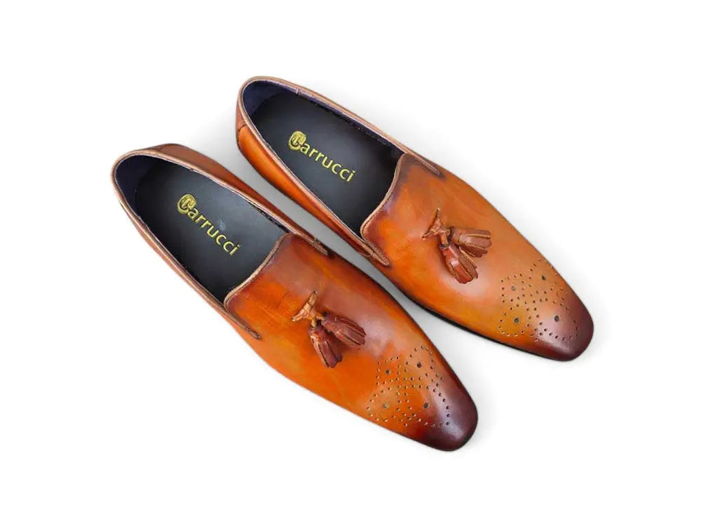 Burnished Wholecut Tassel Loafer Carrucci