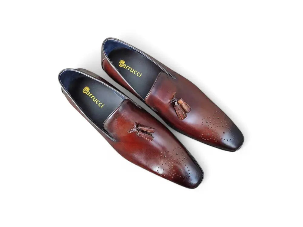Burnished Wholecut Tassel Loafer Carrucci