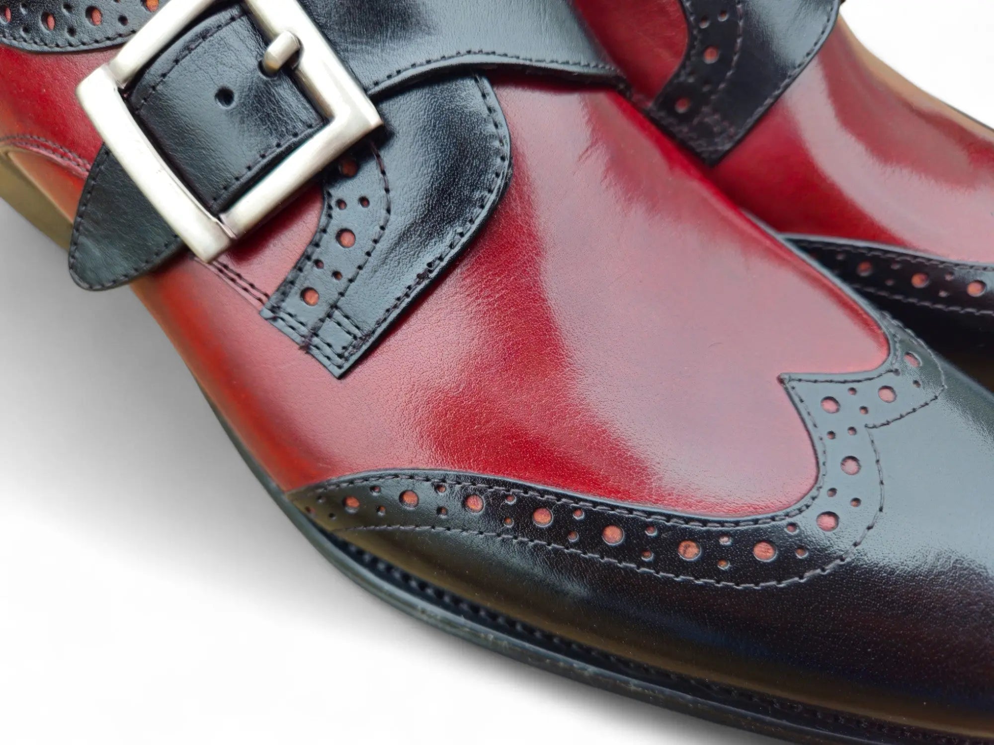 Burnished Wingtip Monk Strap KS099-710 Carrucci
