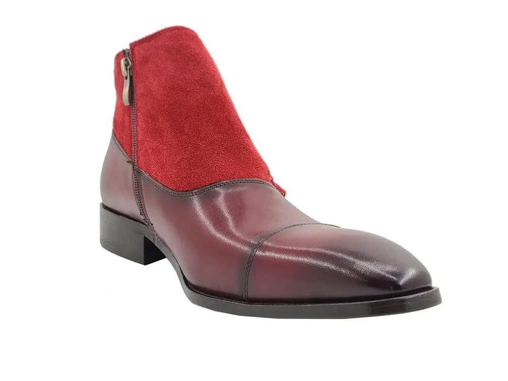 Calf & Suede Three Buckles Monk Chukka Boot Carrucci