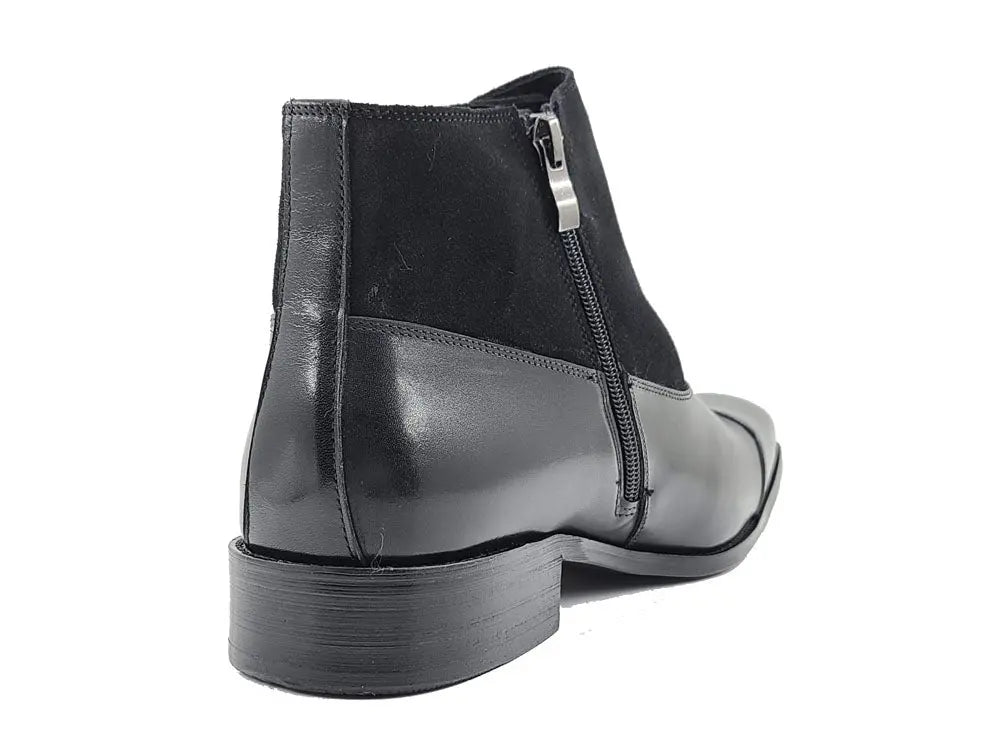 Calf & Suede Three Buckles Monk Chukka Boot Carrucci