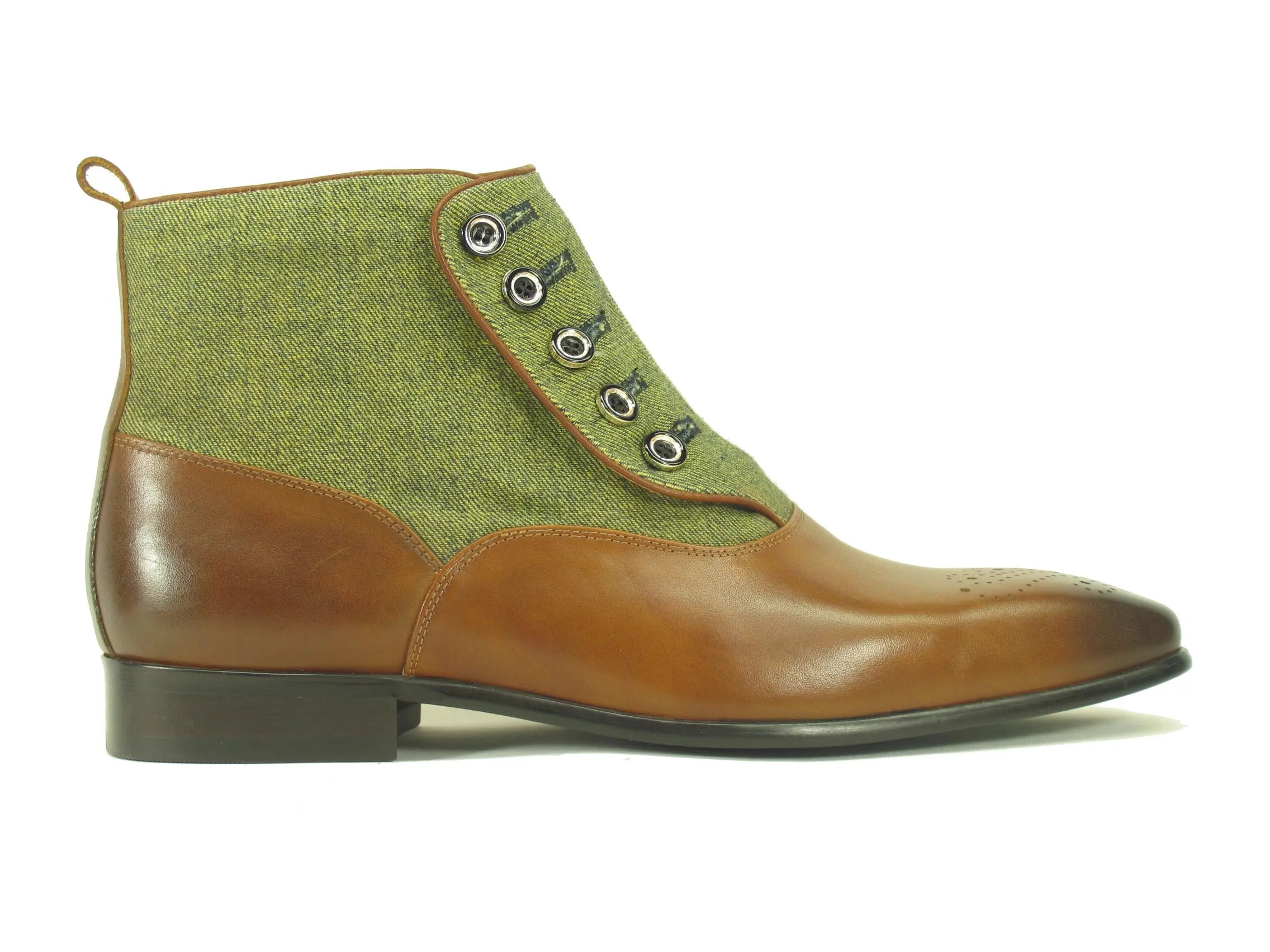 Calfskin Button Up Slip-On Boot Carrucci