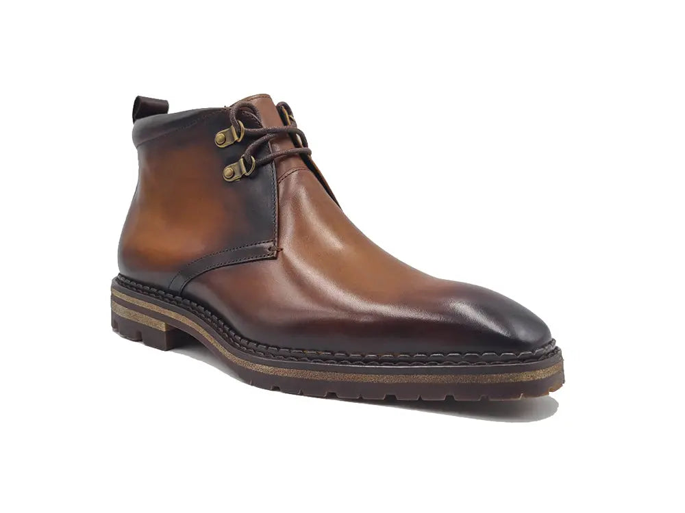 Calfskin Chukka Boot with Lug Sole Carrucci
