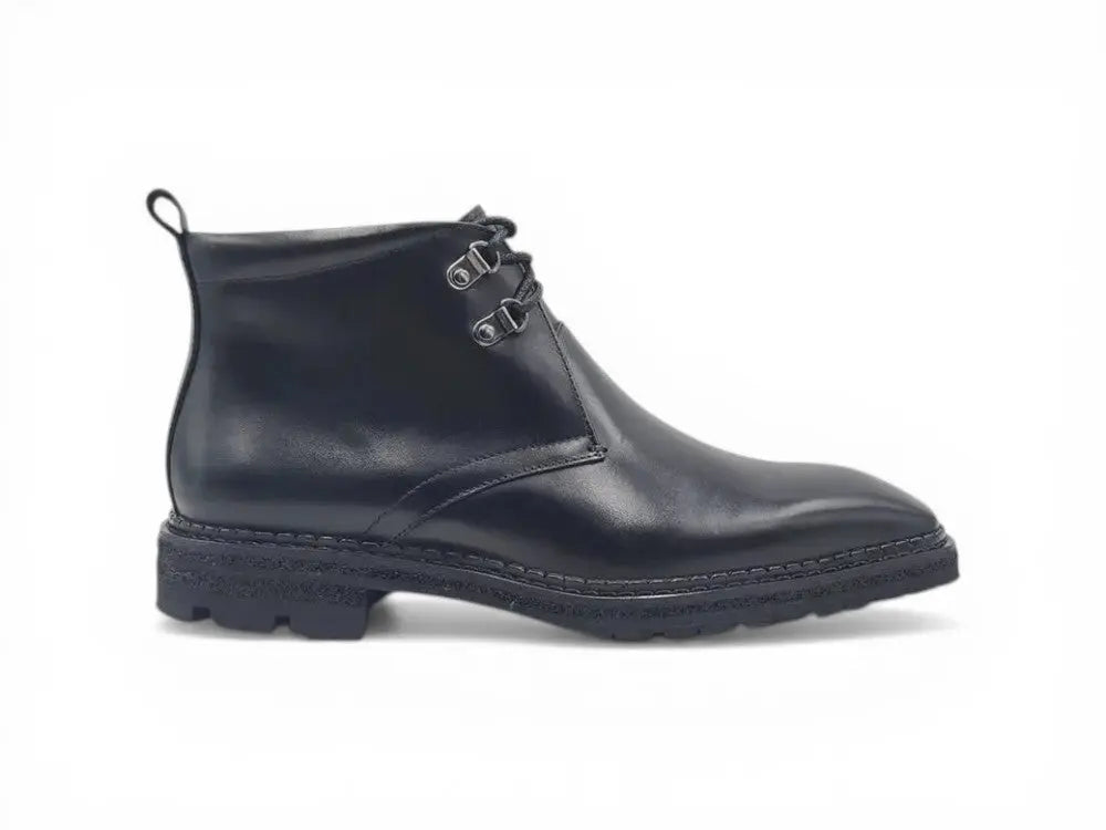 Calfskin Chukka Boot with Lug Sole Carrucci