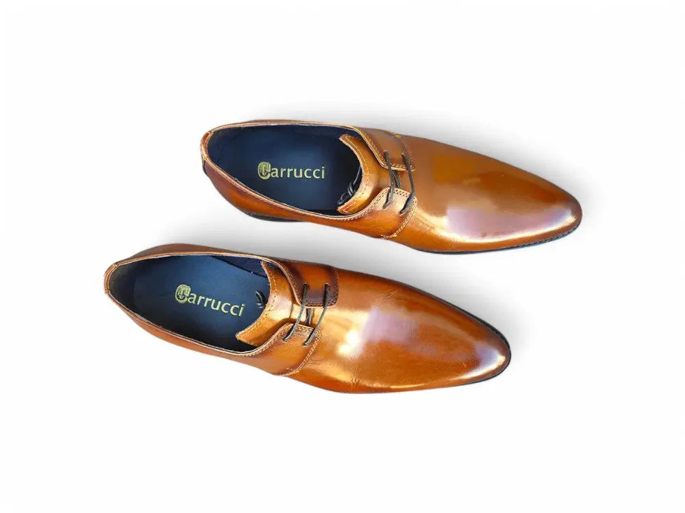 Calfskin Lace-up Leather Shoes - Carrucci Shoes display picture 1